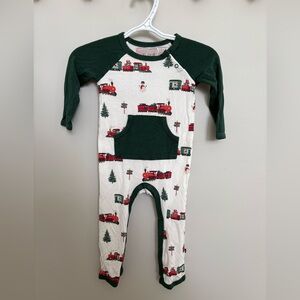 Kyte BABY Holiday Train Snap Romper - 6-12M